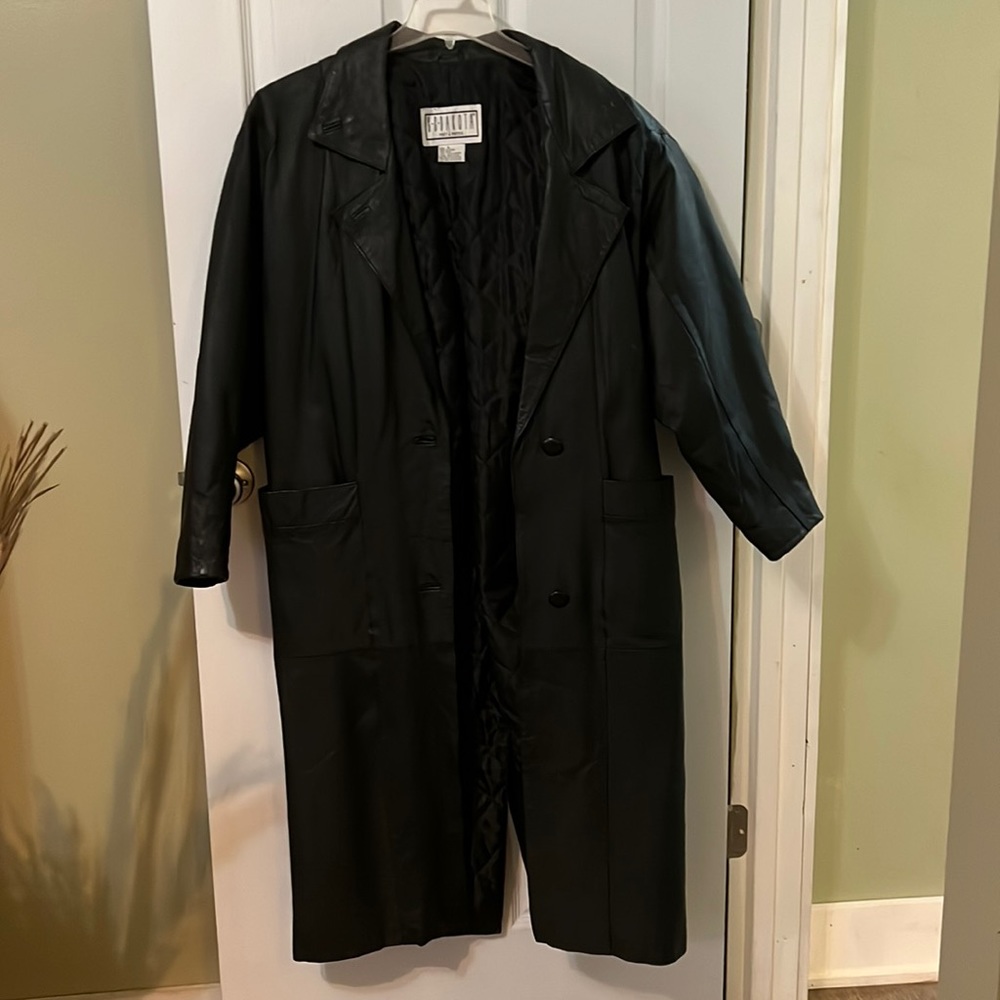 Long leather coat